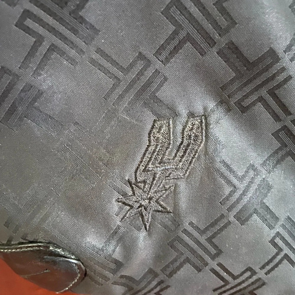 TUMI San Antonio SPURS Black Logo Open Top Tote Bag Purse - Picture 3 of 16